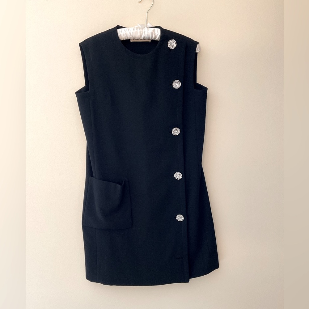 VINTAGE Larry Aldrich Handmade Black Dress size 12